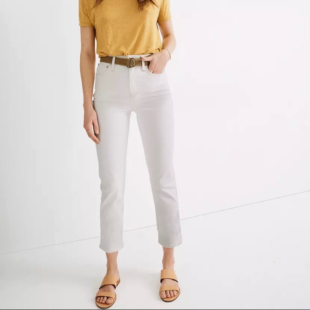 Madewell Classic Straight Jeans in Tile White